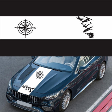 D-864 Compass Pattern Car Modified Decorative Sticker, D-864