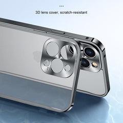 Metal Frame Frosted PC Shockproof Phone Case, For iPhone 14 Pro Max, For iPhone 14 Pro, For iPhone 14, For iPhone 14 Plus