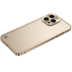 Metal Frame Frosted PC Shockproof Phone Case, For iPhone 14 Pro Max, For iPhone 14 Pro, For iPhone 14, For iPhone 14 Plus