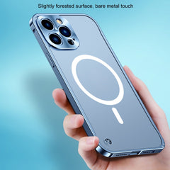 Metal Frame Frosted PC Shockproof MagSafe Case, For iPhone 14 Pro Max, For iPhone 14 Pro, For iPhone 14, For iPhone 14 Plus