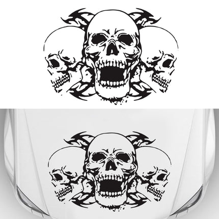 D-923 Three Skulls Pattern Car Modified Decorative Sticker, D-923