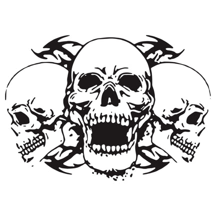 D-923 Three Skulls Pattern Car Modified Decorative Sticker, D-923