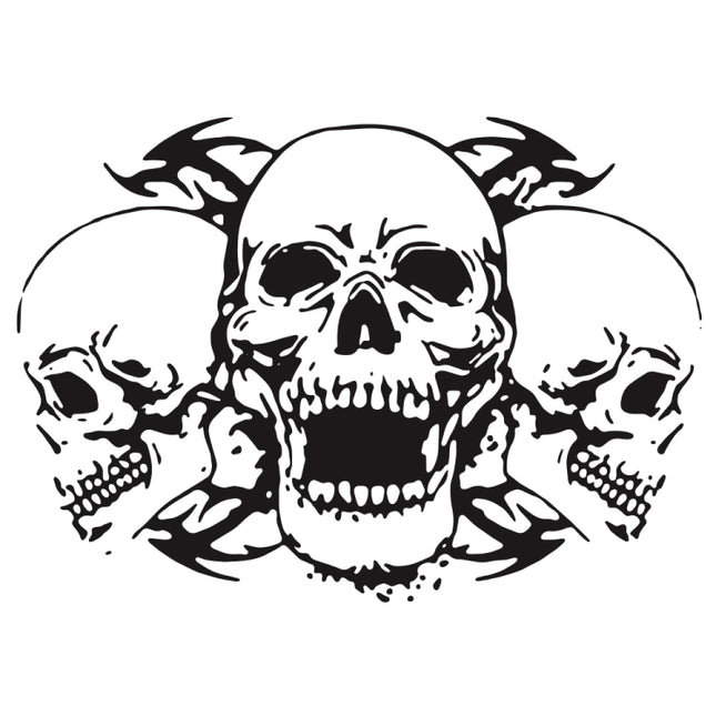 D-923 Three Skulls Pattern Car Modified Decorative Sticker, D-923