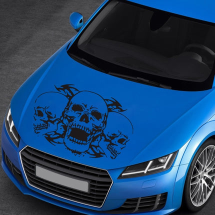 D-923 Three Skulls Pattern Car Modified Decorative Sticker, D-923