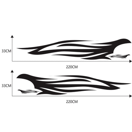 2 PCS/Set D-926 Fire Totem Pattern Car Modified Decorative Sticker, D-926