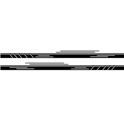 2 PCS/Set D-932 Stripe Pattern Car Modified Decorative Sticker, D-932