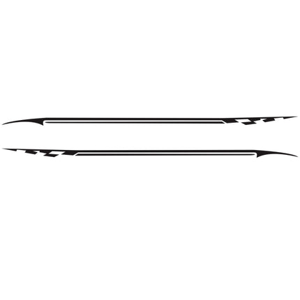 2 PCS/Set D-934 Waistline Pattern Car Modified Decorative Sticker