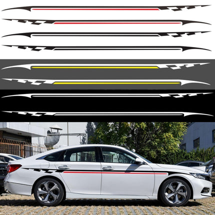 2 PCS/Set D-934 Waistline Pattern Car Modified Decorative Sticker