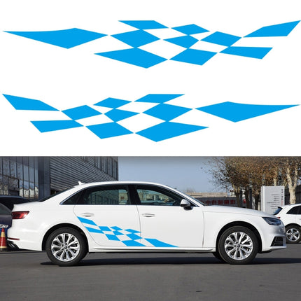2 PCS/Set D-943 Checkered Flag Pattern Car Modified Decorative Sticker, D-943
