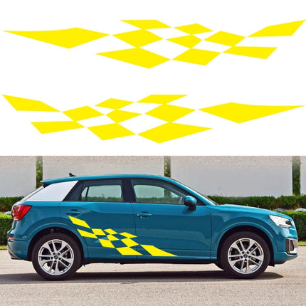 2 PCS/Set D-943 Checkered Flag Pattern Car Modified Decorative Sticker, D-943