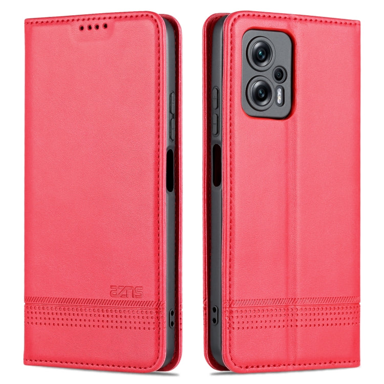 AZNS Magnetic Calf Texture Leather Phone Case, For Xiaomi 12 Lite, For Xiaomi Redmi Note 11T Pro / Poco X4 GT