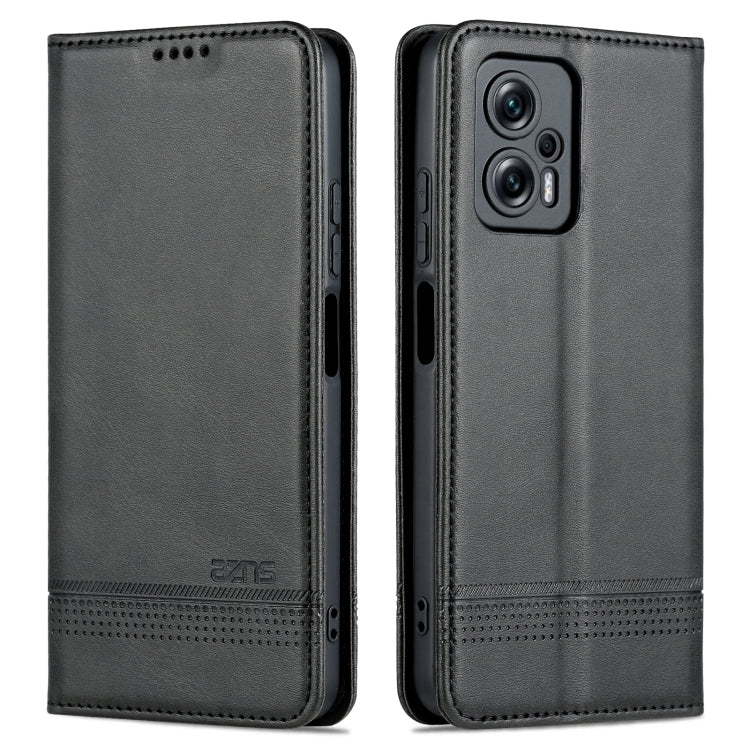 AZNS Magnetic Calf Texture Leather Phone Case, For Xiaomi 12 Lite, For Xiaomi Redmi Note 11T Pro / Poco X4 GT