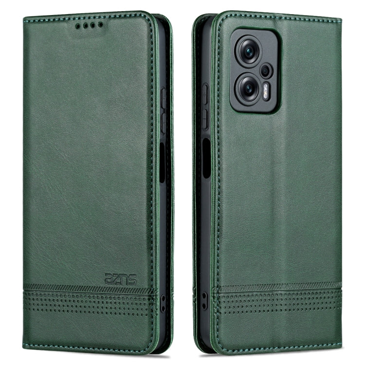 AZNS Magnetic Calf Texture Leather Phone Case, For Xiaomi 12 Lite, For Xiaomi Redmi Note 11T Pro / Poco X4 GT