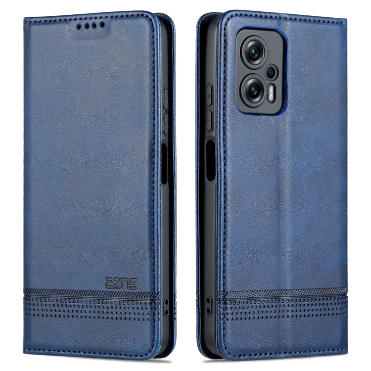AZNS Magnetic Calf Texture Leather Phone Case, For Xiaomi 12 Lite, For Xiaomi Redmi Note 11T Pro / Poco X4 GT