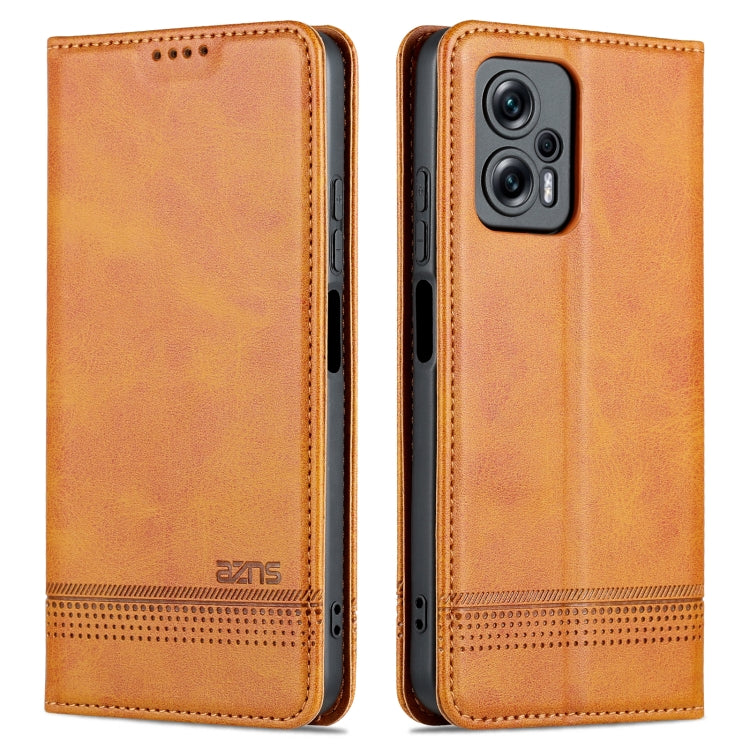 AZNS Magnetic Calf Texture Leather Phone Case, For Xiaomi 12 Lite, For Xiaomi Redmi Note 11T Pro / Poco X4 GT