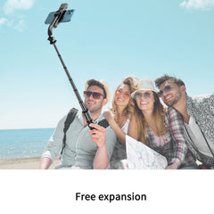 L12D Bluetooth Remote Control Detachable Fill Light Tripod Selfie Stick Phone Holder, L12D