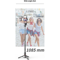 L12D Bluetooth Remote Control Detachable Fill Light Tripod Selfie Stick Phone Holder, L12D