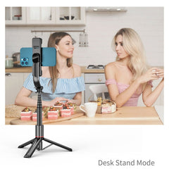 L12D Bluetooth Remote Control Detachable Fill Light Tripod Selfie Stick Phone Holder, L12D