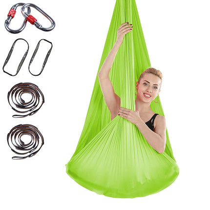 Indoor Anti-gravity Yoga Knot-free Aerial Yoga Hammock with Buckle / Extension Strap, Size: 400x280cm