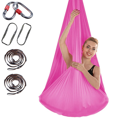 Indoor Anti-gravity Yoga Knot-free Aerial Yoga Hammock with Buckle / Extension Strap, Size: 400x280cm