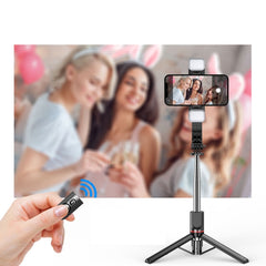 L13D Bluetooth Remote Control Detachable Fill Light Tripod Selfie Stick Phone Holder, L13D