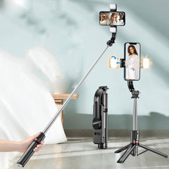 L13D Bluetooth Remote Control Detachable Fill Light Tripod Selfie Stick Phone Holder, L13D