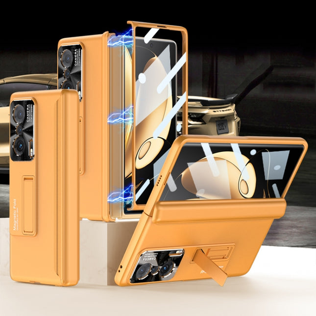 GKK Magnetic Hinge Flip Phone Case with Holder, For Honor Magic V