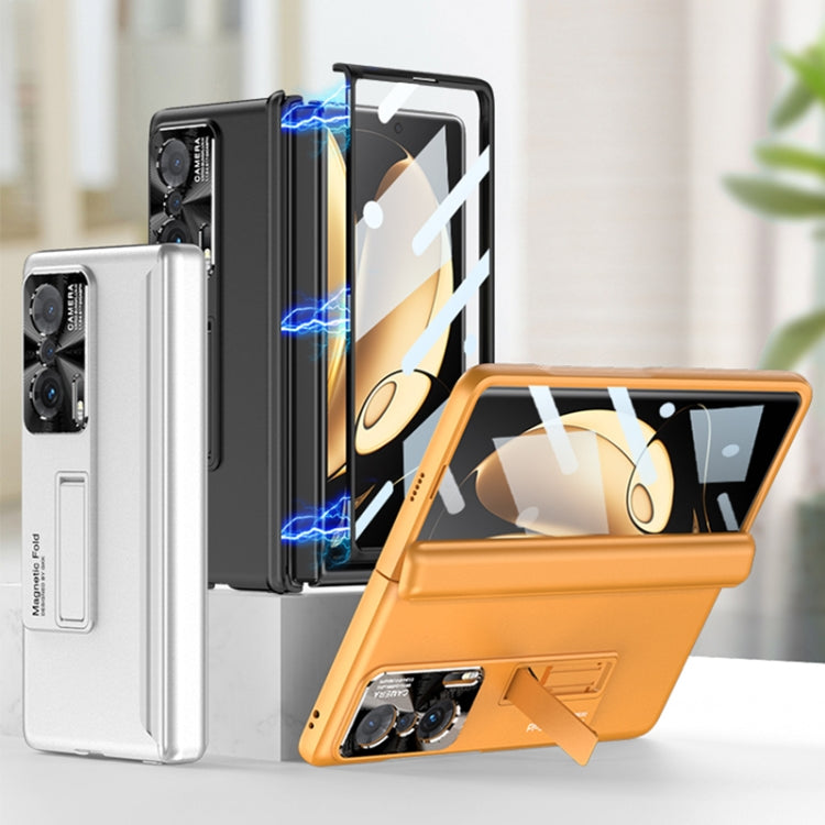 GKK Magnetic Hinge Flip Phone Case with Holder, For Honor Magic V