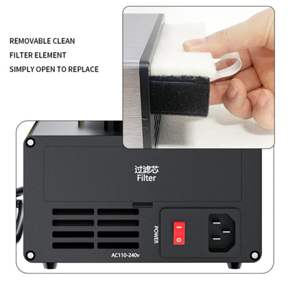 D-201 2 in 1 Intelligent Constant Temperature Soldering Iron With Solder Smoking Absorber Tool,, US Plug, UK Plug, AU Plug, EU Plug