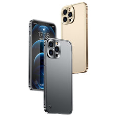 Metal Frame + Frosted PC Phone Case, For iPhone 14, For iPhone 14 Plus, For iPhone 14 Pro, For iPhone 14 Pro Max