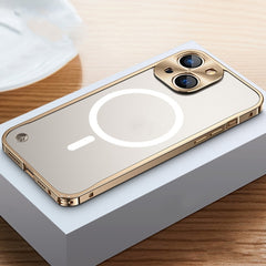 MagSafe Magnetic Metal Frame Frosted Phone Case, For iPhone 14, For iPhone 14 Plus, For iPhone 14 Pro, For iPhone 14 Pro Max