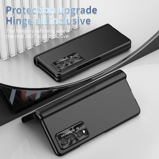 Electroplating Hinged Folding Phone Case with S Pen Fold Edtion, For Samsung Galaxy Z Fold3 5G
