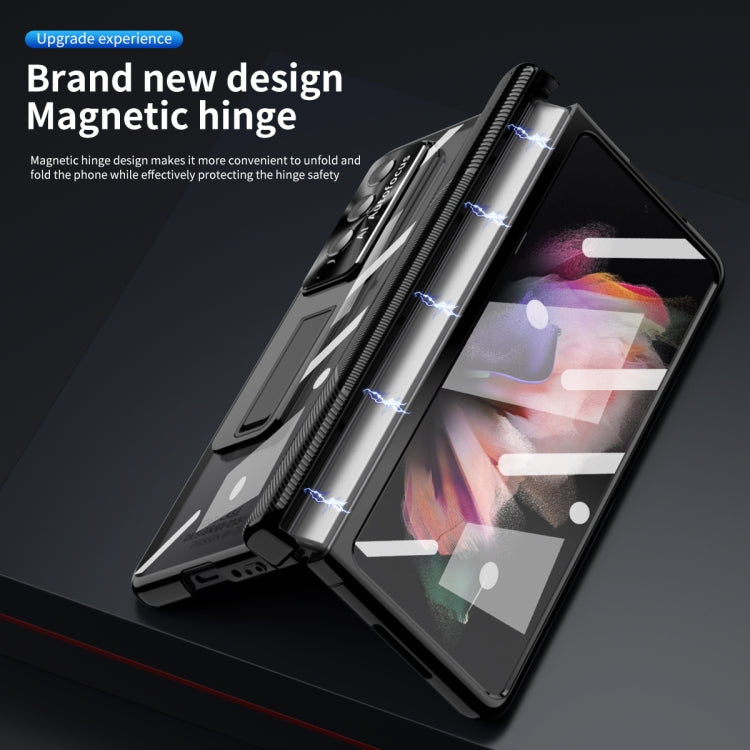 Magnetic Hinges Plating Phone Case with Holder