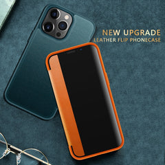 Magnetic Side Window View Shockproof Horizontal Flip Leather Case, For iPhone 14, For iPhone 14 Plus, For iPhone 14 Pro, For iPhone 14 Pro Max