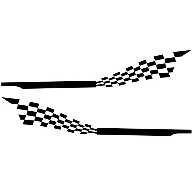 2 PCS/Set D-944 Striped Plaid Pattern Car Modified Decorative Sticker, D-944