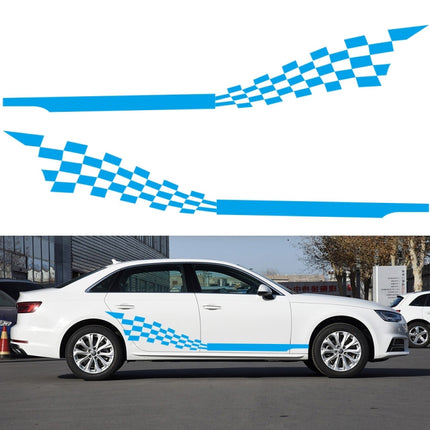2 PCS/Set D-944 Striped Plaid Pattern Car Modified Decorative Sticker, D-944