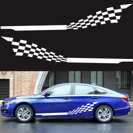 2 PCS/Set D-944 Striped Plaid Pattern Car Modified Decorative Sticker, D-944