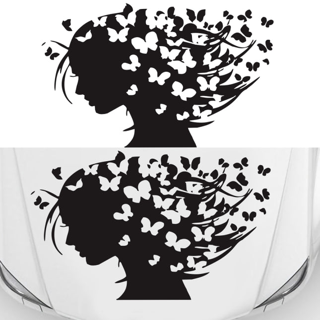 D-956 Butterfly Girl Pattern Car Modified Decorative Sticker, D-956