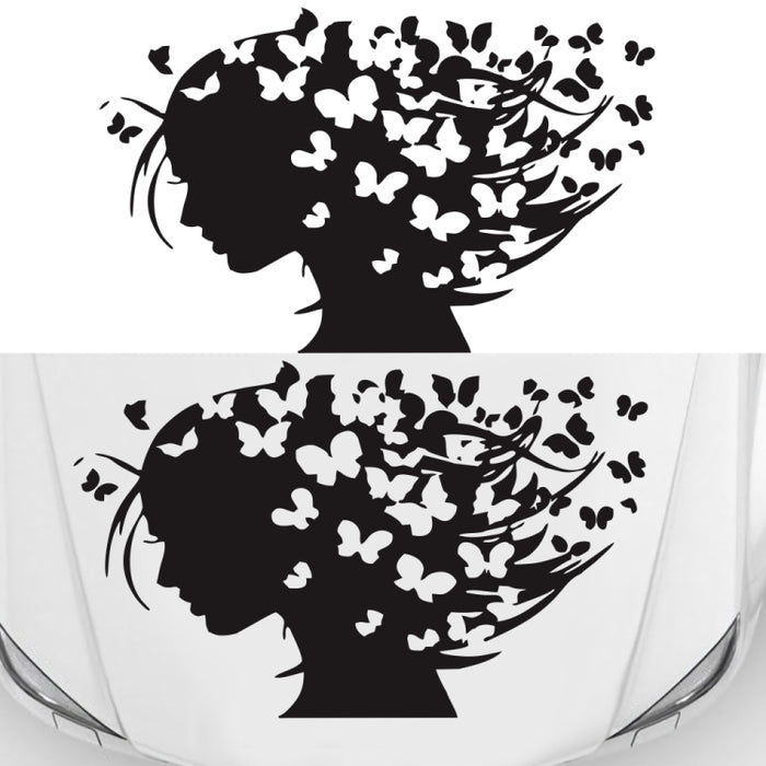 D-956 Butterfly Girl Pattern Car Modified Decorative Sticker, D-956