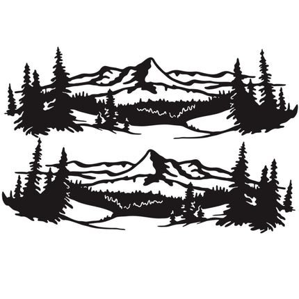 2 PCS/Set D-957 Mountains Pattern Car Modified Decorative Sticker, D-957