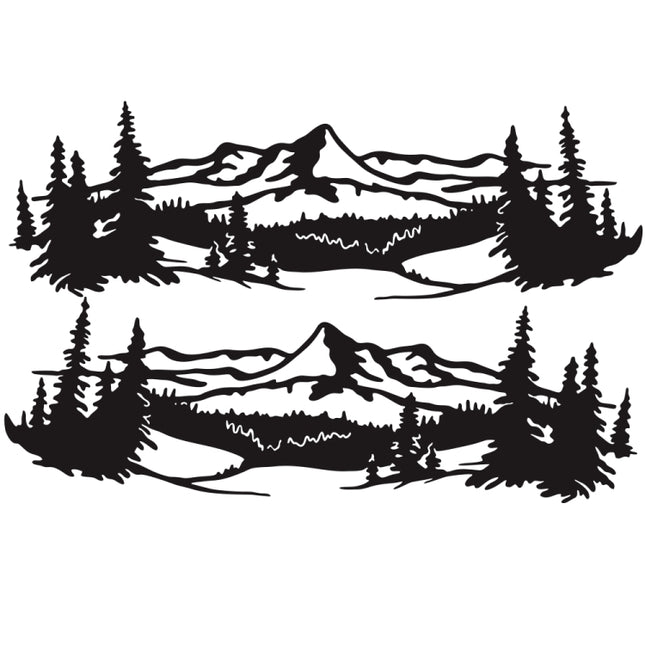2 PCS/Set D-957 Mountains Pattern Car Modified Decorative Sticker, D-957
