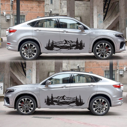 2 PCS/Set D-957 Mountains Pattern Car Modified Decorative Sticker, D-957