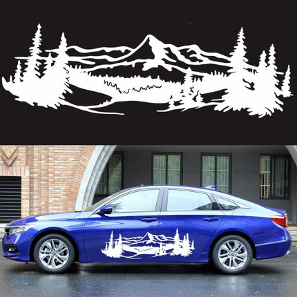 2 PCS/Set D-957 Mountains Pattern Car Modified Decorative Sticker, D-957