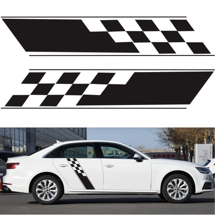 2 PCS/Set D-962 Checkered Flag Pattern Car Modified Decorative Sticker, D-962