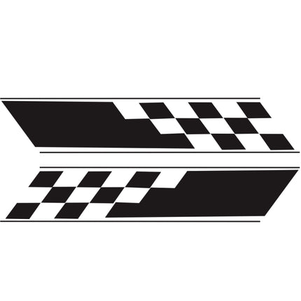2 PCS/Set D-962 Checkered Flag Pattern Car Modified Decorative Sticker, D-962