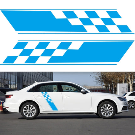 2 PCS/Set D-962 Checkered Flag Pattern Car Modified Decorative Sticker, D-962
