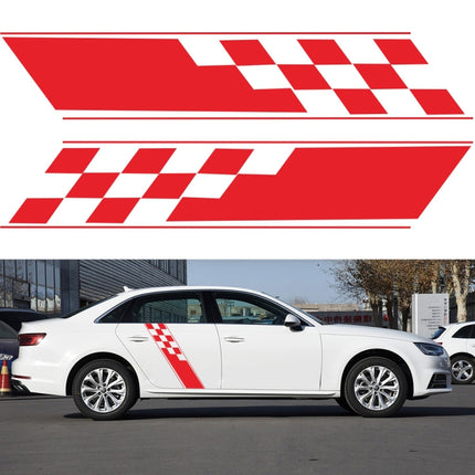 2 PCS/Set D-962 Checkered Flag Pattern Car Modified Decorative Sticker, D-962