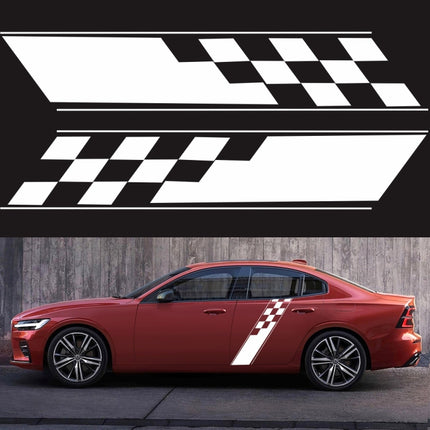 2 PCS/Set D-962 Checkered Flag Pattern Car Modified Decorative Sticker, D-962