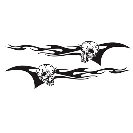 2 PCS/Set D-964 Skull Flame Pattern Car Modified Decorative Sticker, D-964