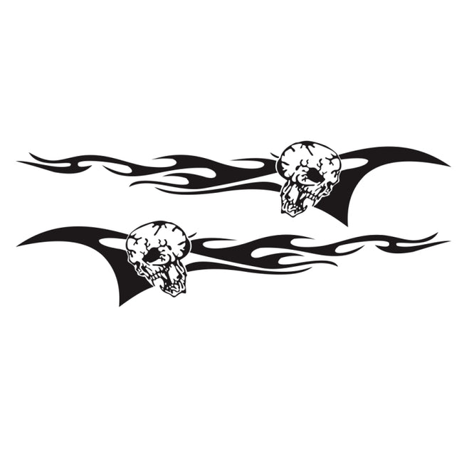 2 PCS/Set D-964 Skull Flame Pattern Car Modified Decorative Sticker, D-964